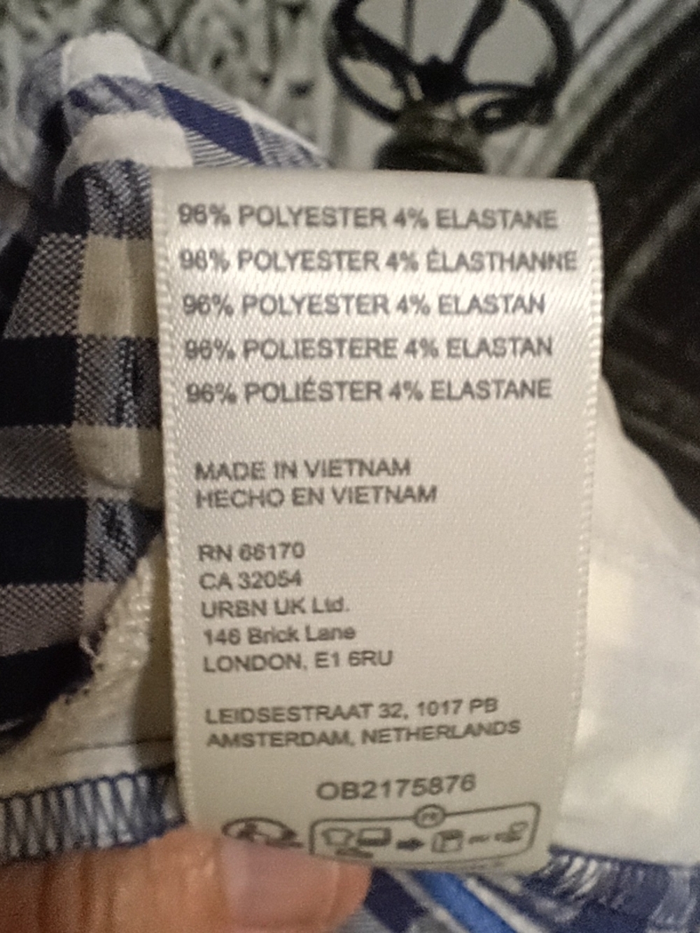 Free People Maxi Skirt woman Gingham Patter with Adjusts WaistTie Navy Blue S-P - Picture 6 of 11